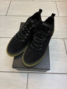 Giuseppe Zanotti Black Suede Sneakers Size 50